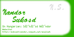 nandor sukosd business card